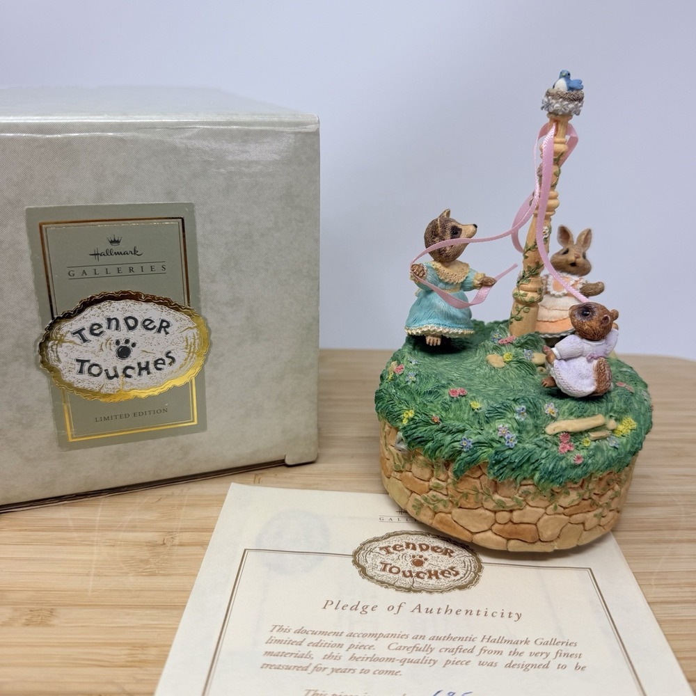 NIB Hallmark Tender Touches "Younger Than Springtime" Rotating Music Box Easter